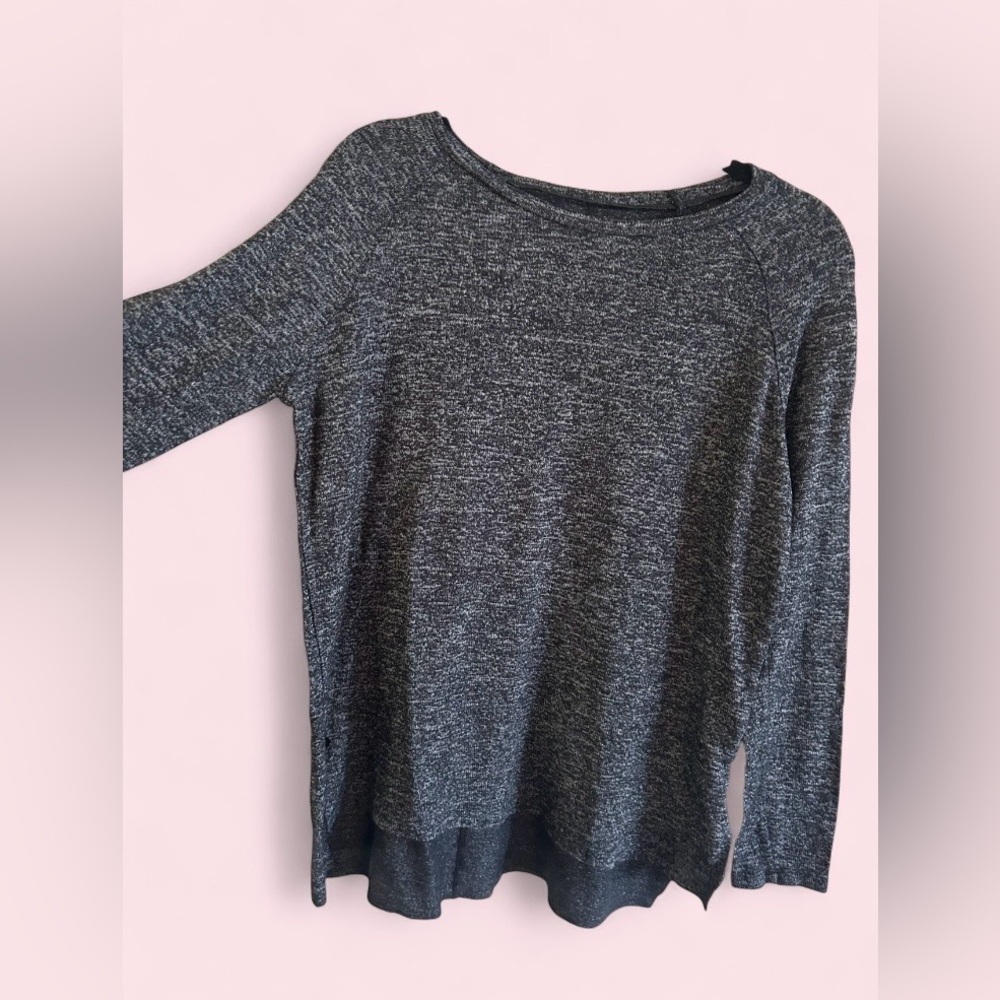 American Eagle Soft & Sexy Plush Gray Long Sleeve Top - Size Small